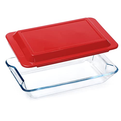 Glas-Auflaufform für Ofen, Glas-Ofenform Lasagne (mit Deckel-1.5L) von NUTRIUPS