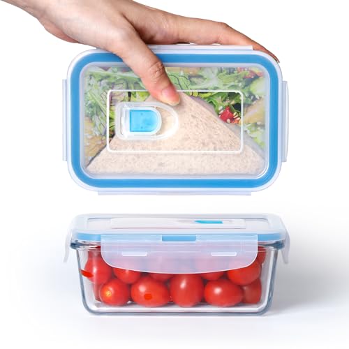 NUTRIUPS 0.45L Glasbehälter Mit Deckel, Rechteckig Frischhaltedosen Mit Deckel, Klein Meal Prep Boxen 2er-Set NUTRIUPS 0.45L Glasbehälter Mit Deckel, Rechteckig Frischhaltedosen Mit Deckel, Klein Meal Prep Boxen 2er-Set von NUTRIUPS