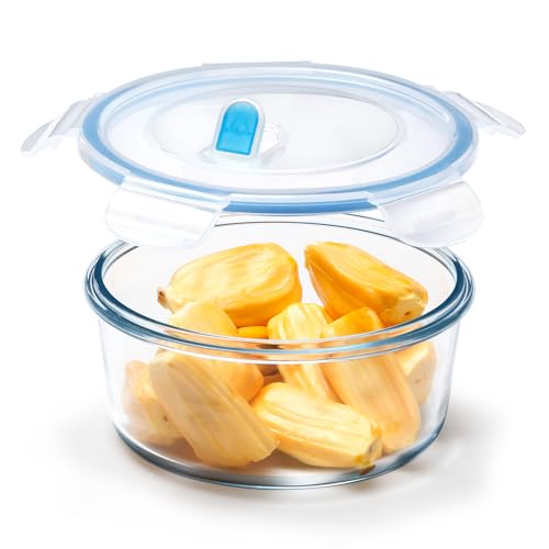 NUTRIUPS 0.9L Glasbehälter Mit Deckel, Rund Frischhaltedosen Mit Deckel, Klein Meal Prep Boxen NUTRIUPS 0.9L Glasbehälter Mit Deckel, Rund Frischhaltedosen Mit Deckel, Klein Meal Prep Boxen von NUTRIUPS
