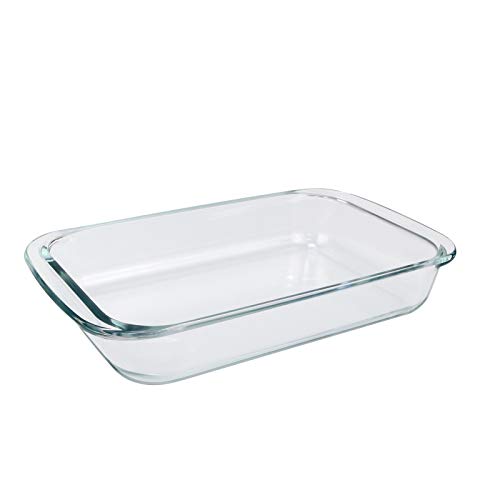 Glas-Auflaufform für Ofen, Glas-Ofenform Lasagne, 2L Ofenform rechteckig, Lasagneform, rechteckige Glasform, Bräterform, längliche Auflaufform von NUTRIUPS