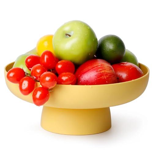 NUTRIUPS Obstschalen, Obst Kunststoff Obstkorb Gelb, Runder Obstschale von NUTRIUPS