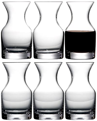 Mini-Karaffen, Mini-Weinkaraffen Einzelnes Portion, Glas Weinkaraffen Set, Glas Mini-Karaffen Dekanter Kleine Einzelne Weinkaraffe (Set of 6 (250ml)) von NUTRIUPS