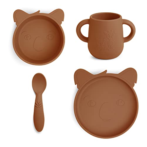 NUUROO - Lykke Silicone Dinner Set - 4 Pack - Caramel Café von NUUROO