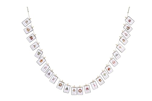 NUVOLE DI STOFFA Set mit 25 Adventskarten Christmas is Coming 7,2 x 10,4 cm Variante: A NUVOLE DI STOFFA Set mit 25 Adventskarten Christmas is Coming 7,2 x 10,4 cm Variante: A von NUVOLE DI STOFFA