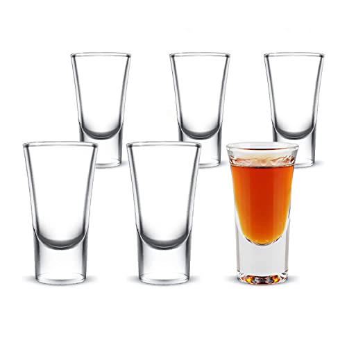 NUWIQ Schnapsgläser, 6pcs Shotgläser Set, 30ml, für Tequila, Wodka, Whisky, Gin von NUWIQ