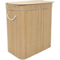 Wäschekorb aus Bambus arvi, 2 Fächer, 100 l von NUXIO