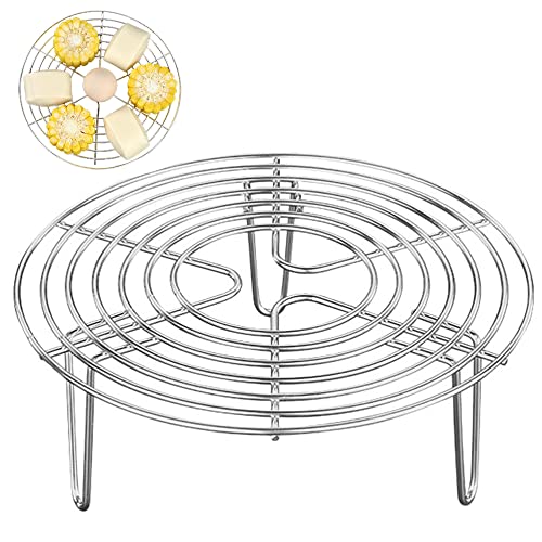 NUYYR Rund Dämpfen, Runde Steamer Rack, Dampfgarer Edelstahl, Dampfgarer Einsatz, Silber 304 Edelstahl für Schnellkochtopf für Küche, Restaurant, Kochtöpfe, Töpfe, Kuchengitter, Abkühlgitter von NUYYR