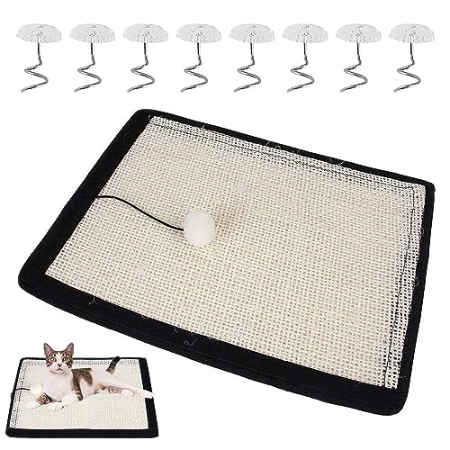 NUYYR Sisal Katzenkratzmatte, Katzenkratzbrett, Langlebige Kratzteppich für Katzen, Katzen Kratzmatte Kratzschutz Sofa, Stühle, Sofas, Sitze, Treppen (Beige) (Y019-022-Sofa protector) von NUYYR