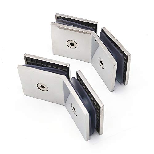 2er-Set NUZAMAS 304 Duschgitter-Scharniere aus Edelstahl, Glasklemme, 135-Grad-Halterungen, 8-12 mm dickes Glas, Installation eines Duschgitters im Badezimmer 2er-Set NUZAMAS 304 Duschgitter-Scharniere aus Edelstahl, Glasklemme, 135-Grad-Halterungen, 8-12 mm dickes Glas, Installation eines Duschgitters im Badezimmer von NUZAMAS