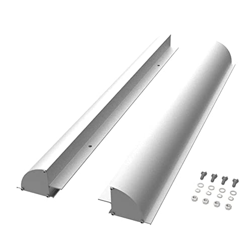 2er Set NUZAMAS Aluminium-Solarpanel-Seitenhalterungen Spoiler zum Anbringen von Solarpanels an Wohnmobilen, Wohnwagen, Hausdächern, Wohnmobilen, Wohnmobilen, Vans, Reisen, Anhängern, Booten, Silber von NUZAMAS