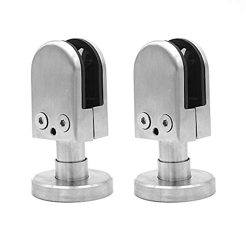 2er-Set NUZAMAS Glaspaneelpfosten, Halterung für Stützpfosten im Erdgeschoss, U-Klemme aus Edelstahl 304, geeignet für rahmenlose Glasscheiben mit einer Dicke von 16 bis 18 mm, Bildschirme, Poolzaun 2er-Set NUZAMAS Glaspaneelpfosten, Halterung für Stützpfosten im Erdgeschoss, U-Klemme aus Edelstahl 304, geeignet für rahmenlose Glasscheiben mit einer Dicke von 16 bis 18 mm, Bildschirme, Poolzaun von NUZAMAS
