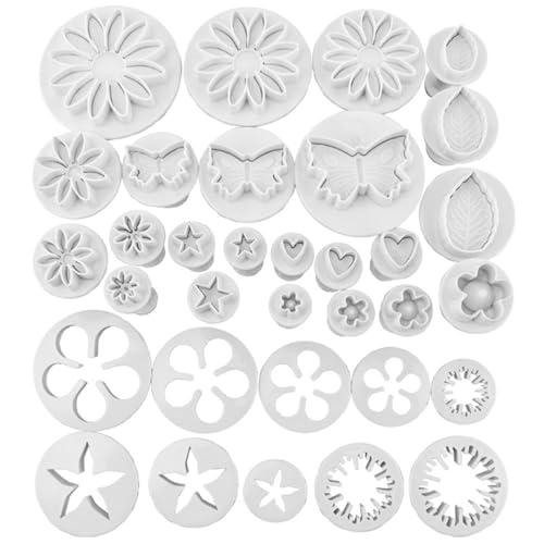 33 Stück NUZAMAS Backformwerkzeuge Fondant Kuchen Plätzchen Ausstecher Kuchen Prägewerkzeuge Blatt Schmetterling Herzform Dekorieren Form DIY Werkzeuge 33 Stück NUZAMAS Backformwerkzeuge Fondant Kuchen Plätzchen Ausstecher Kuchen Prägewerkzeuge Blatt Schmetterling Herzform Dekorieren Form DIY Werkzeuge von NUZAMAS