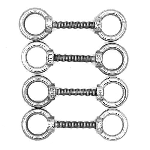 4er-Set NUZAMAS 304 Edelstahl M10x60mm Schulterösenschrauben, geschlossener Haken, Hochleistungs-Augenschrauben 4er-Set NUZAMAS 304 Edelstahl M10x60mm Schulterösenschrauben, geschlossener Haken, Hochleistungs-Augenschrauben von NUZAMAS