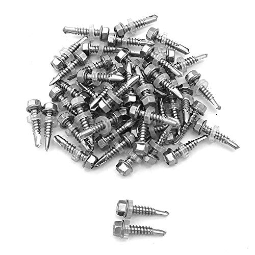 50 Stück NUZAMAS 5,5 x 25 mm Gewinde 304 Edelstahl Selbstbohrende Tek-Schraube mit Unterlegscheibe, für Holz, Metall befestigt 50 Stück NUZAMAS 5,5 x 25 mm Gewinde 304 Edelstahl Selbstbohrende Tek-Schraube mit Unterlegscheibe, für Holz, Metall befestigt von NUZAMAS