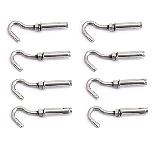 8X NUZAMAS M6 Expansionsschrauben Schrauben Open Cup Haken 304 Edelstahl Ankerbolzen mit Open Hook Hülse Schraube für Wand Mauerwerk Beton Expansion Hochleistungsschrauben 8X NUZAMAS M6 Expansionsschrauben Schrauben Open Cup Haken 304 Edelstahl Ankerbolzen mit Open Hook Hülse Schraube für Wand Mauerwerk Beton Expansion Hochleistungsschrauben von NUZAMAS
