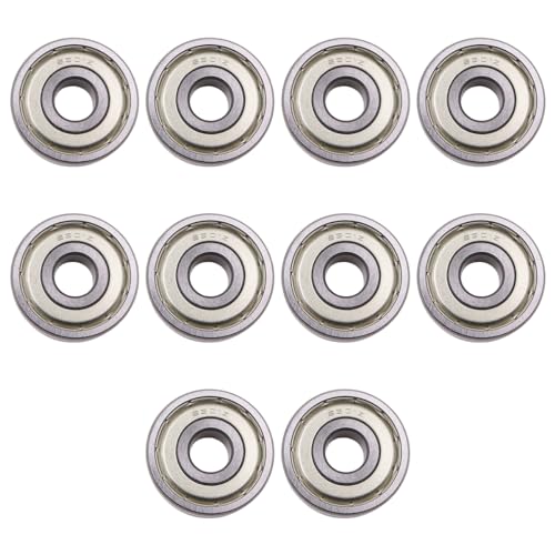 NUZAMAS 10 Stück 6301-2RS Kugellager 12 x 37 x 12 mm Rillenlager Hochgeschwindigkeits-Silentlager doppelt geschirmter Kohlenstoffstahl für Motor-Fitnessgeräte von NUZAMAS