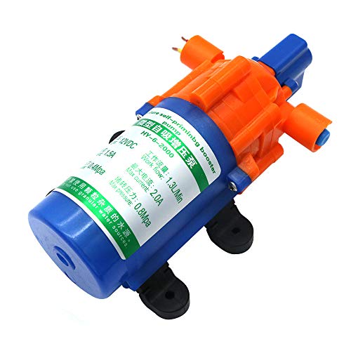 NUZAMAS 12V Hochdruckmembran Nennleistung 60PSI Max 120PSI Selbstansaugende Wasserpumpe 30W Eingebauter automatischer Druckschalter für Wohnwagen/Wohnmobil/Boot/Marine/Moto Home NUZAMAS 12V Hochdruckmembran Nennleistung 60PSI Max 120PSI Selbstansaugende Wasserpumpe 30W Eingebauter automatischer Druckschalter für Wohnwagen/Wohnmobil/Boot/Marine/Moto Home von NUZAMAS