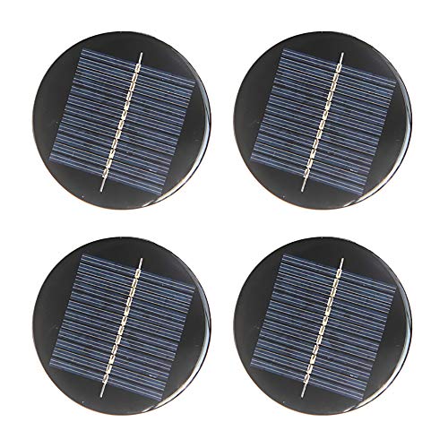 NUZAMAS 4er-Set 6V 80mm Micro Mini Solarpanel-Zellen, verkabelt, für Solarenergie, Heimwerkerhaus, Gartenlicht, Wissenschaftsprojekte - Spielzeug - Batterieladegerät von NUZAMAS