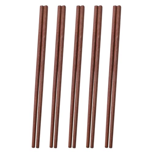 NUZAMAS 5 Stück Essstäbchen, Wiederverwendbare Essstäbchen aus Holz, chinesische Essstäbchen, traditionelle chinesische Essstäbchen aus Holz, extra lang, für Hot Pot, Chow Mein, Kochen, 25 cm NUZAMAS 5 Stück Essstäbchen, Wiederverwendbare Essstäbchen aus Holz, chinesische Essstäbchen, traditionelle chinesische Essstäbchen aus Holz, extra lang, für Hot Pot, Chow Mein, Kochen, 25 cm von NUZAMAS