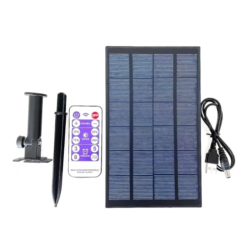 NUZAMAS 95 x 110 mm Solarpanel, LED-Streifen, Batteriekasten, wasserdicht, für den Außenbereich, Lichtpanel-Controller, verstellbarer Panel-Controller für Hof, Hochzeit, Party, Dekoration von NUZAMAS