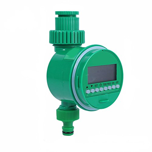 NUZAMAS Automatischer digitaler Wasserhahn-Timer, LCD-Display, Gartenschlauch, mechanische Bewässerung, Timer, Steuerung, Bewässerung, Sprinkler-System, Multiaufgaben von NUZAMAS