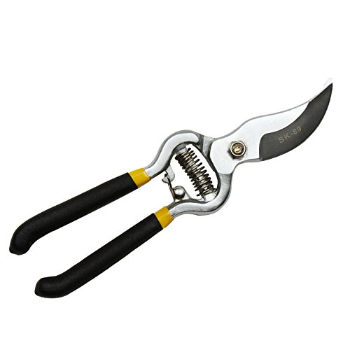 NUZAMAS Bypass Gartenschere 20,3 cm Edelstahl Garten-Hand Gartenscheren Cutter Bush, Strauch und Heckenschere Nagelknipser Garten Schere Schwarz von NUZAMAS