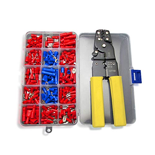 NUZAMAS Crimper Zange Kabelschneider Werkzeug 0,5 ~ 6,0 mm AWG 23–10 inkl. 230 Anschlussklemmen Kit von NUZAMAS