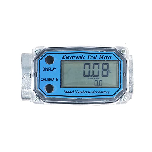 NUZAMAS Digitaler Turbinen-Durchflussmesser aus Aluminiumlegierung Elektronischer Durchflussmesser Manometer 1 "Einlass- / Auslass-Innengewinde für flüssiges Wasser, Diesel NUZAMAS Digitaler Turbinen-Durchflussmesser aus Aluminiumlegierung Elektronischer Durchflussmesser Manometer 1 "Einlass- / Auslass-Innengewinde für flüssiges Wasser, Diesel von NUZAMAS