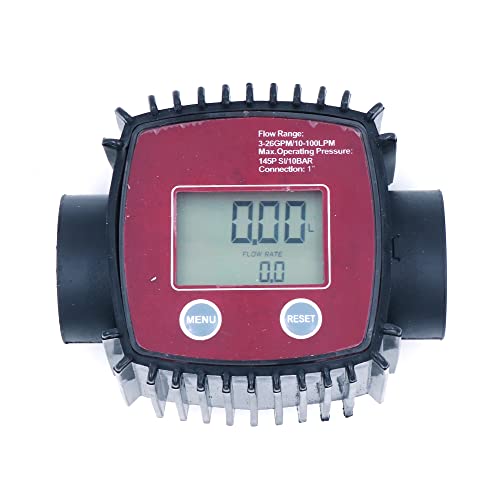 NUZAMAS Durchflussmesser Digitaler Turbinen-Durchflussmesser Elektronischer Durchflussmesser Manometer 1 "Einlass- / Auslass-Innengewinde für flüssiges Wasser, Diesel NUZAMAS Durchflussmesser Digitaler Turbinen-Durchflussmesser Elektronischer Durchflussmesser Manometer 1 "Einlass- / Auslass-Innengewinde für flüssiges Wasser, Diesel von NUZAMAS