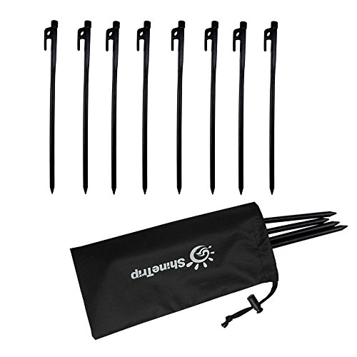 NUZAMAS Neue Set von 8 beständiges Geschmiedetes tentpegs, 20,3 cm, massiver Einsatz Guss, robust gebaut, für Camping, Wandern, Angeln, Jagd Trip von NUZAMAS