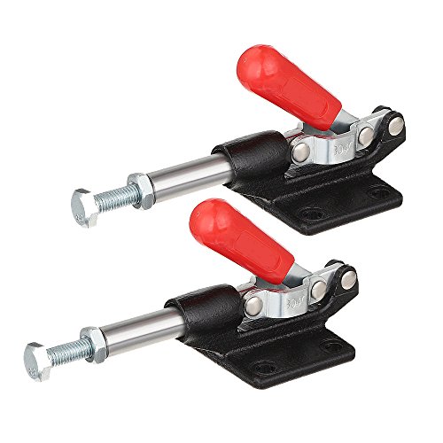 NUZAMAS Set mit 2 Kolben Stroke Metall Push Pull Toggle Klemmen gerade Linie Action Klemmen 32 mm 227 kg von NUZAMAS