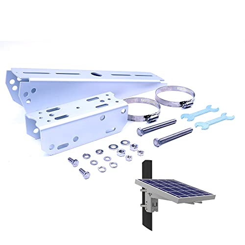 NUZAMAS Verstellbarer Rahmen für Solarpanel-Masthalterungen; Universalwinkel-Montagehalterung, Einzelarmmast, Wand- und Bodenhalterungen bis zu einer Größe von 300 mm NUZAMAS Verstellbarer Rahmen für Solarpanel-Masthalterungen; Universalwinkel-Montagehalterung, Einzelarmmast, Wand- und Bodenhalterungen bis zu einer Größe von 300 mm von NUZAMAS