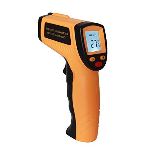 Nuzamas Laser-Infrarot-Thermometer, berührungsloses Bedienen, digital, Temperaturpistole, LCD-Display, Testbereich -50 - 330 °C, für Zuhause, Kochen, Backen, Grillen und Automobilindustrie von NUZAMAS