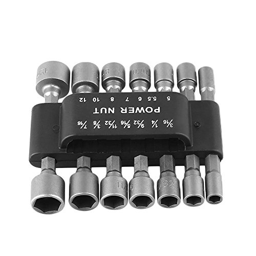 14-teiliges NUZAMAS Power-Nuss-Treiber-Bit-Set, 1/4 Zoll Sechskant-Steckschlüssel-Master-Kit für Schnellwechselfutter, elektrische Handbohrmaschine, Schraubendreher 14-teiliges NUZAMAS Power-Nuss-Treiber-Bit-Set, 1/4 Zoll Sechskant-Steckschlüssel-Master-Kit für Schnellwechselfutter, elektrische Handbohrmaschine, Schraubendreher von NUZAMAS