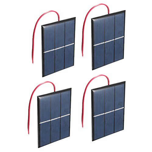 Satz von 4 Stück NUZAMAS 1.5V 0.65W 60X80mm Mikro-Mini-Solar-Panel-Zellen für Sonnenenergie, Heimwerken, Wissenschaft Projekte - Spielzeug - Akku-Ladegerät von NUZAMAS