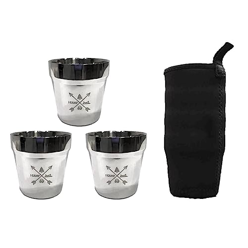 Set mit 3 NUZAMAS Edelstahl-Trinkbechern, doppellagiger Becher, tragbare Kaffee-/Teetassen-Sets mit Lasermuster für Haushalt, Küche, Camping, Wandern Set mit 3 NUZAMAS Edelstahl-Trinkbechern, doppellagiger Becher, tragbare Kaffee-/Teetassen-Sets mit Lasermuster für Haushalt, Küche, Camping, Wandern von NUZAMAS