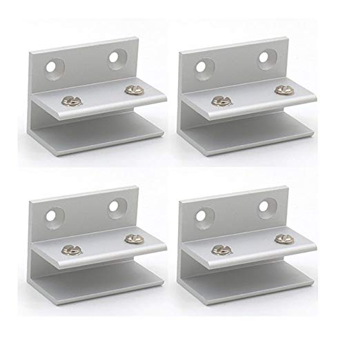 Set mit 4 NUZAMAS F-Form-Glasklemmen, Glas-Wandhalterung, Wandklemmen, Dusche, Regal, Paneele, Klemmung 10-12 mm Set mit 4 NUZAMAS F-Form-Glasklemmen, Glas-Wandhalterung, Wandklemmen, Dusche, Regal, Paneele, Klemmung 10-12 mm von NUZAMAS