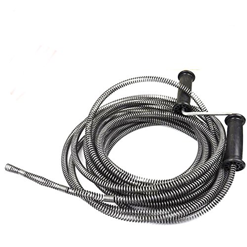 NUZAMAS Nuuzamas Ablaufreiniger Schneckenfederkabel 5 m, 13mm. Für Haushalt, Küche, Bad, Toilette, Klempner, Sanitär, Schlangenrohr, Kanalisation, Reiniger mit extra starkem Griff. von NUZAMAS