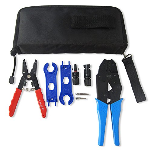 NUZAMAS Solar Panel Crimpzange Draht Crimper Tools Set Solarkabelverbinder Cut Kit + 1 stücke Männlich Weiblich Solar Panel Kabelverbinder von NUZAMAS