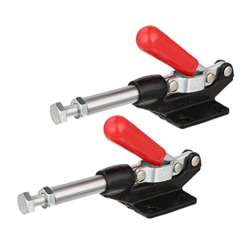 NUZAMAS 2er-Set Metall-Kniehebelspanner mit geradem Durchgang 42 mm 386 kg (850 lbs) von NUZAMAS