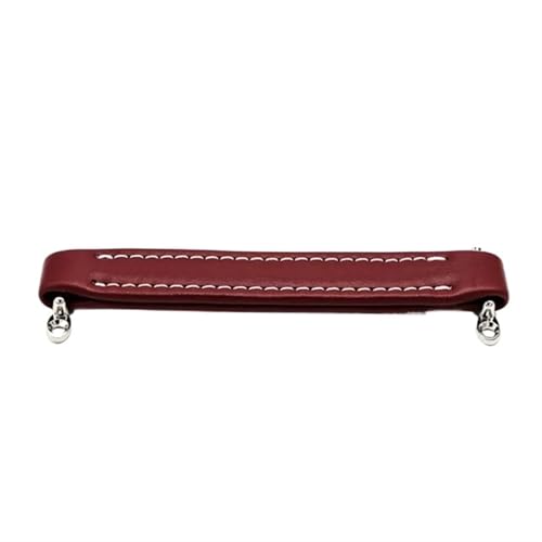 NUZBCPETR Ledergriffe, Ledergriff Weiche Lederkoffergriffe Möbelschrank Kommode Schubladenknöpfe Hardware-Zubehör Lederschubladengriffe(Red) von NUZBCPETR