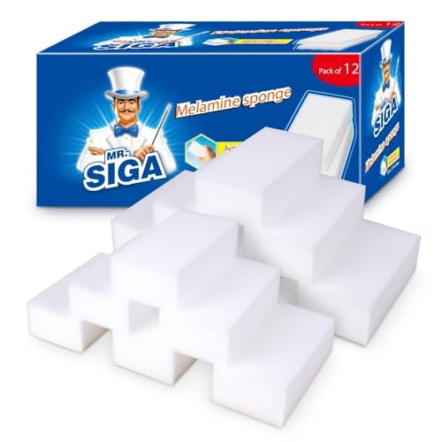 NUZBCPETR Multifunktionaler Radierschwamm, magische Reinigungspads for die Küchen- und Haushaltsreinigung, 12er-Pack, Größe 4,7" x 2,4" x 1,2"(Pack of 12-4.7" x 2.4" x 1.2") von NUZBCPETR