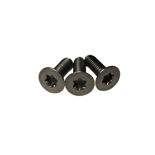 NUZBCPETR Schrauben 10 Stück Titan-GR46-Torx-Senkkopfschrauben mit Innensechskant(M3 x 20mm) von NUZBCPETR