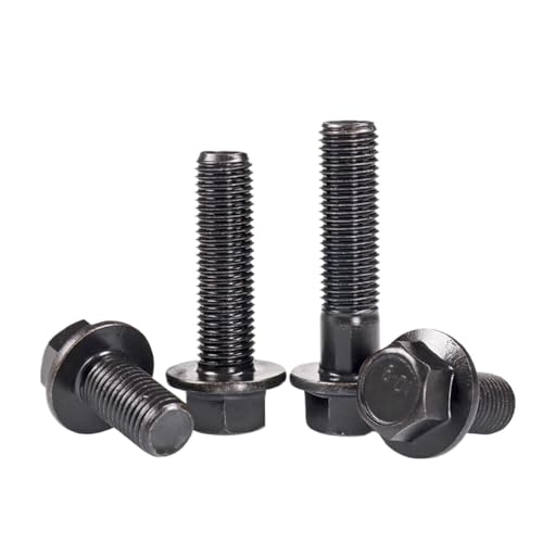 NUZBCPETR Sechskantschrauben mit Flanschkopf aus Stahl mit Feingewinde(M10 x 1.25 x 45mm) von NUZBCPETR
