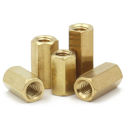 10 Stück Messing-Sechskant-Abstandshalter M2 M2.5 M3 M4 M5 Säulenbolzen-Abstandshalter Sechskant-Leiterplatten-Motherboard-Hohlbolzenschraube, M2.5 (10 Stück), 4 mm von NUZIXINXW