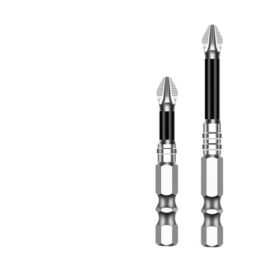 K5 Rutschfester Bit mit hoher Härte S2 Starker Magnet 5A Schwarzer Rutschfester Kreuzkopf-Bit für elektrische Bohrmaschinen Elektrischer Schraubendreher-Bit, Silber, 50L+70L K5 Rutschfester Bit mit hoher Härte S2 Starker Magnet 5A Schwarzer Rutschfester Kreuzkopf-Bit für elektrische Bohrmaschinen Elektrischer Schraubendreher-Bit, Silber, 50L+70L von NUZIXINXW