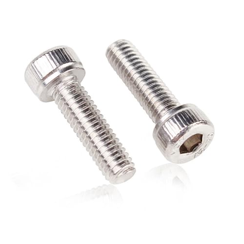 Sechskantschraube mit Innensechskant M3 M4 M5 M6 M8 M1.4M1.6 M2 M2.5 A2 304 Edelstahlkappe Inbusschraube Klasse 12.9 Schwarz, Hellgrau M8 5Stk, 14MM von NUZIXINXW