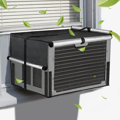 Netz-Fenster-Klimaanlagenabdeckung für den Außenbereich, 43,2 x 33 x 30,5 cm, Herbst und Winter, wasserdichte Klimaanlagenabdeckungen für Außenwand, Klimaanlage, Belüftung und Blattschutz, robuste von NVAAV