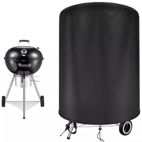 Grillabdeckung für Kugelgrills, passend für Weber 57 cm, leicht zu reinigen und zu sichern, mit befestigten Gurten von NVARUPC