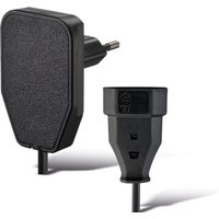 Euro-Verlängerung, schwarz, 3 m, Winkelstecker von NVB